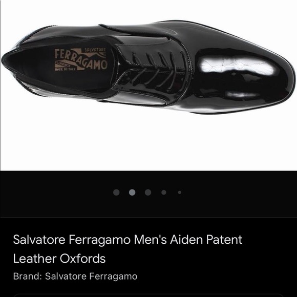 Ferragamo - Italian Aiden Patent Leather Oxfords